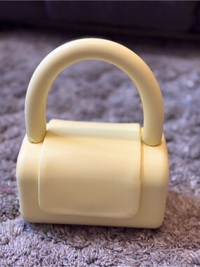 Mini Butter Yellow Structured Top-Handle Bag